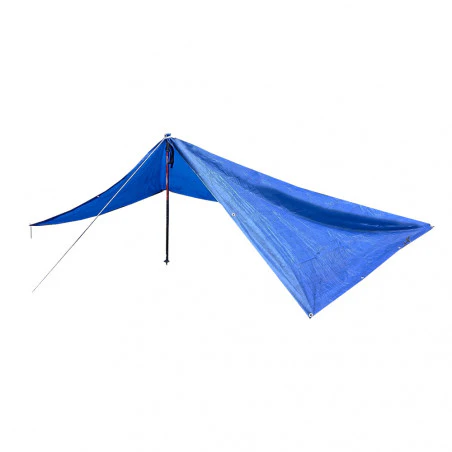 Toldo lona impermeable REFUGIO RAFIA 2,5 X 3,6 con cuerda nylon de 20 m - azul
