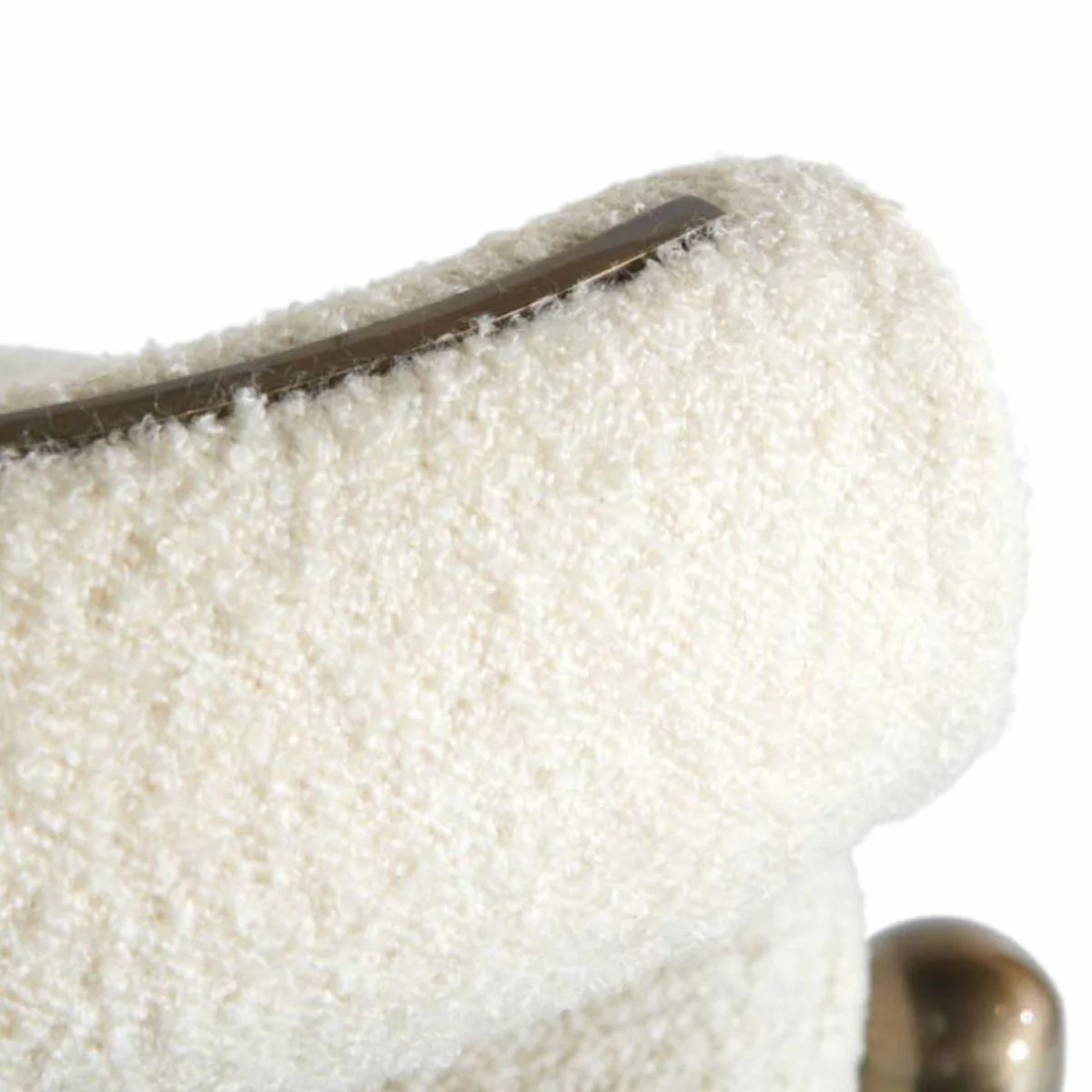 Casa Padrino taburete de bar de lujo de acero inoxidable crema / bronce Al. 103 cm - Muebles de bar