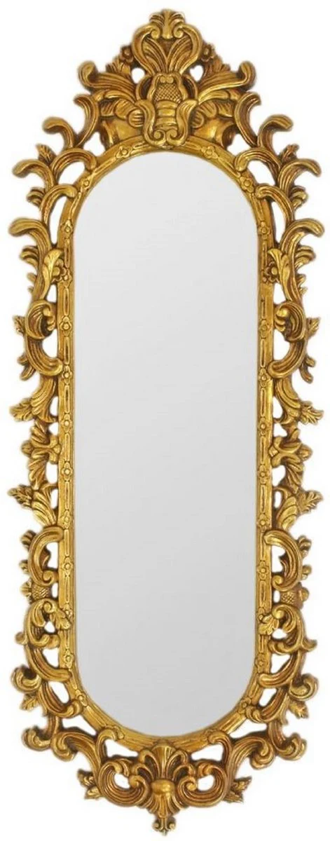 Casa Padrino espejo barroco oro 40 x A. 130 cm - Magn¨ªfico espejo de pared de estilo barroco - Espejo de armario de estilo antiguo - Espejo de sal¨®n - Muebles Barrocos