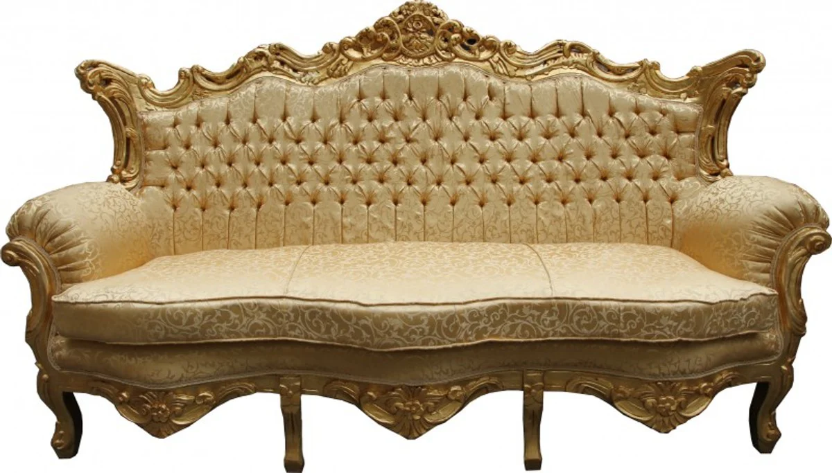 Casa Padrino Baroque sofa Master Gold Pattern / Gold - living room couch furniture Lounge