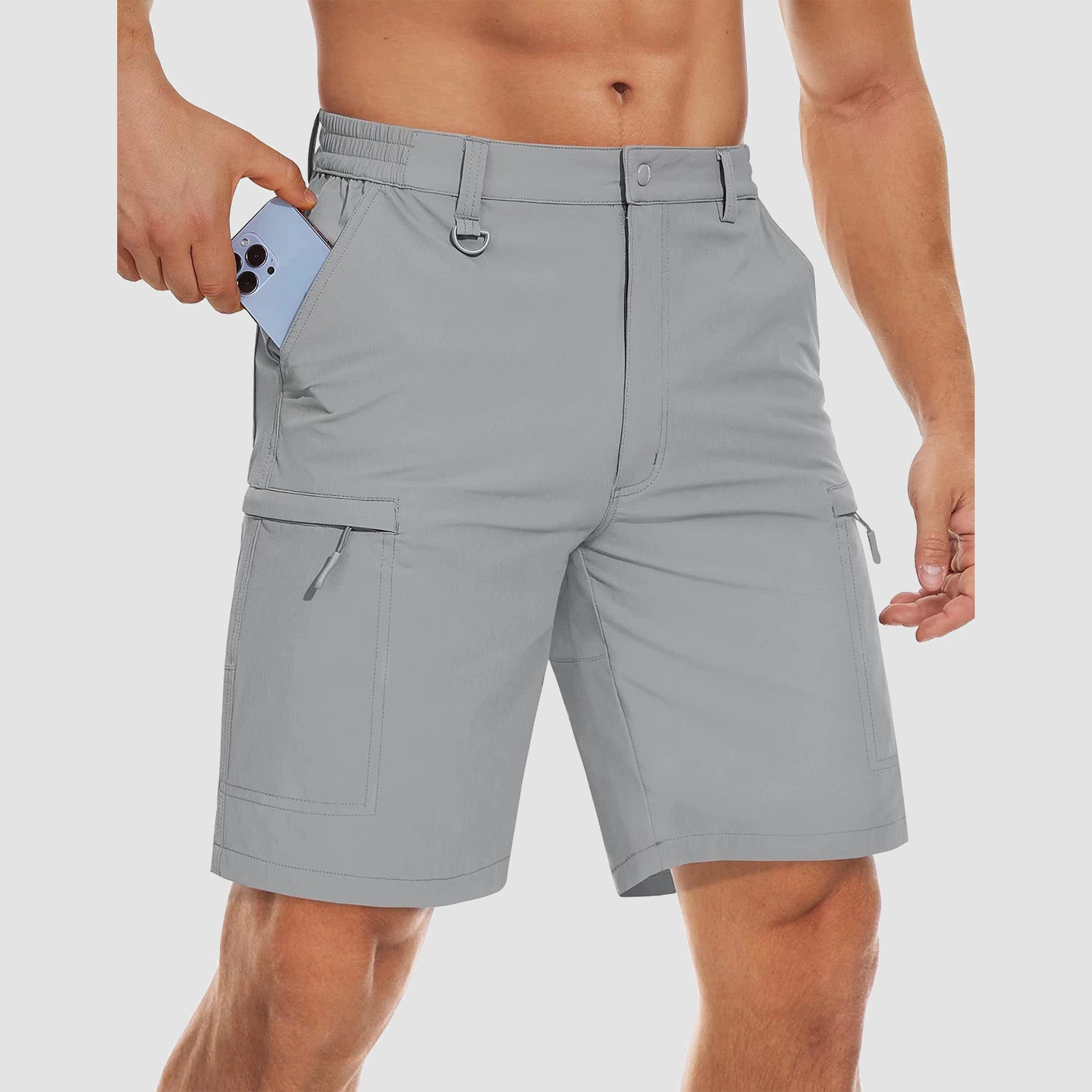 Men's Hiking Shorts 5 Pockets Water-Resistant Ripstop Quick Dry Outdoor Shorts