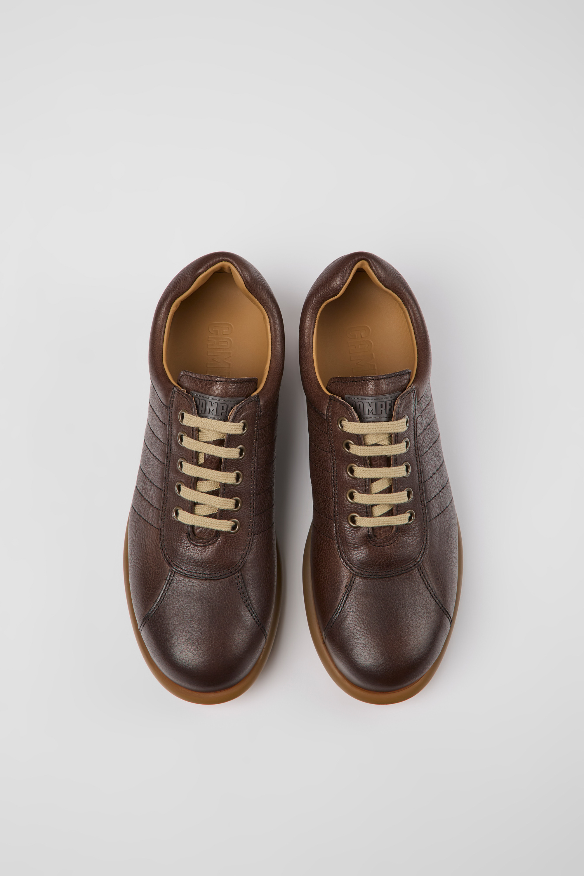 Pelotas - Brown vegetable tanned leather shoes for men