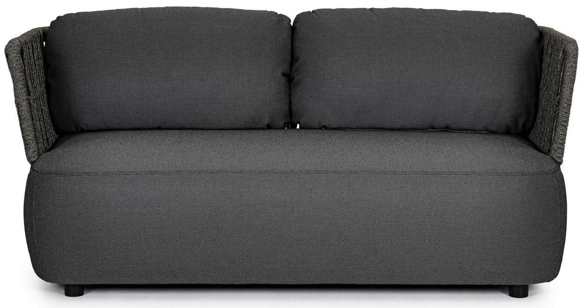 Casa Padrino sof¨¢ de jard¨ªn de lujo antracita / gris / negro 167 x 86 x A. 79 cm - Sof¨¢ de jard¨ªn resistente a la intemperie - Sof¨¢ de terraza - Muebles de jard¨ªn - Muebles de terraza