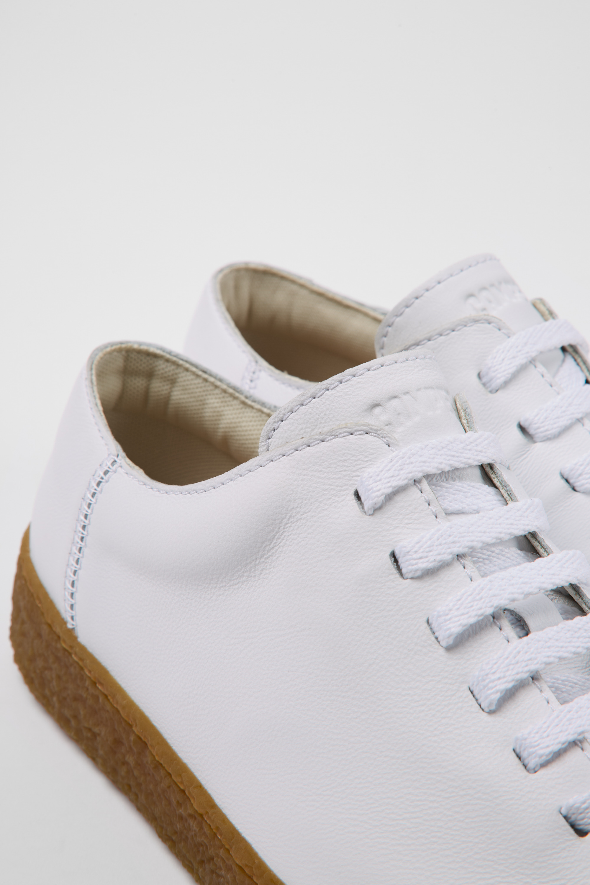 Peu Terreno - White leather shoes for men