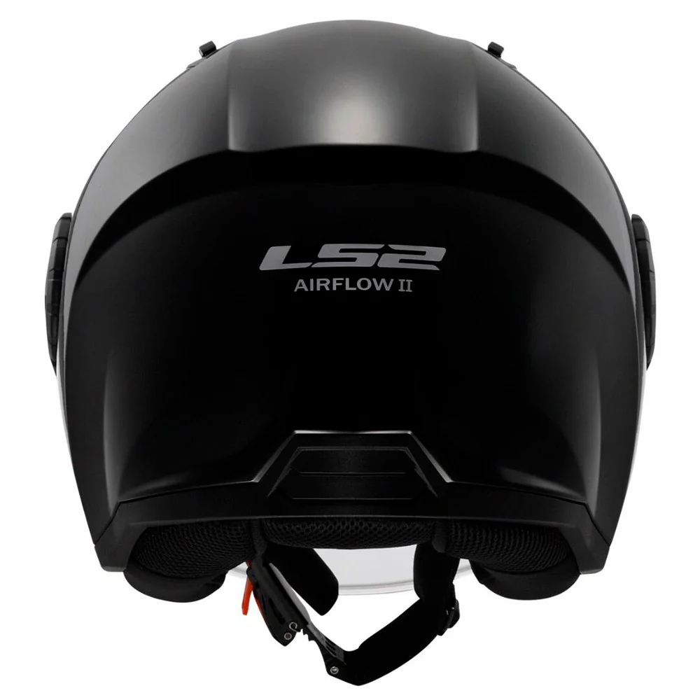 CASCO JET LS2 OF616 AIRFLOW II SOLID NEGRO BRILLO