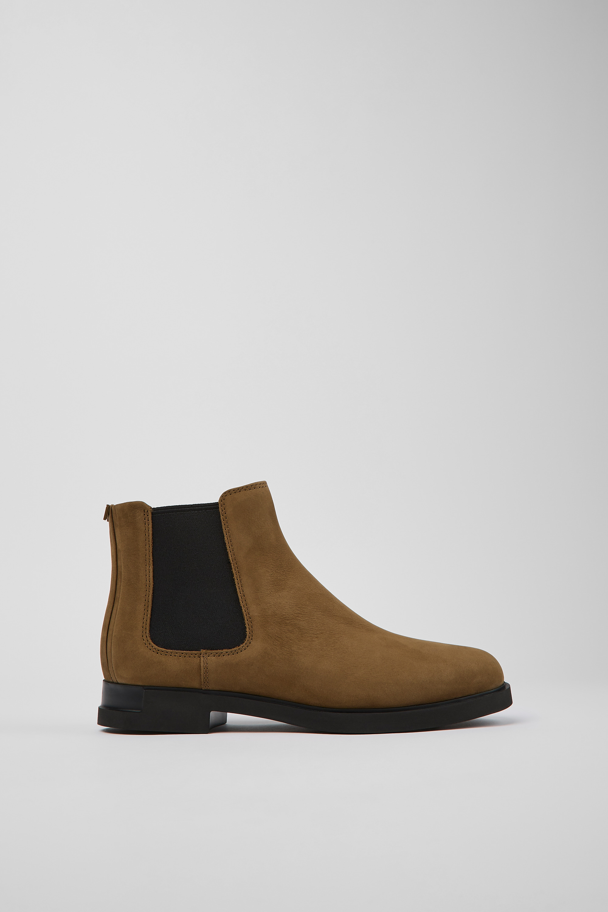 Iman - Brown nubuck Chelsea boots for women