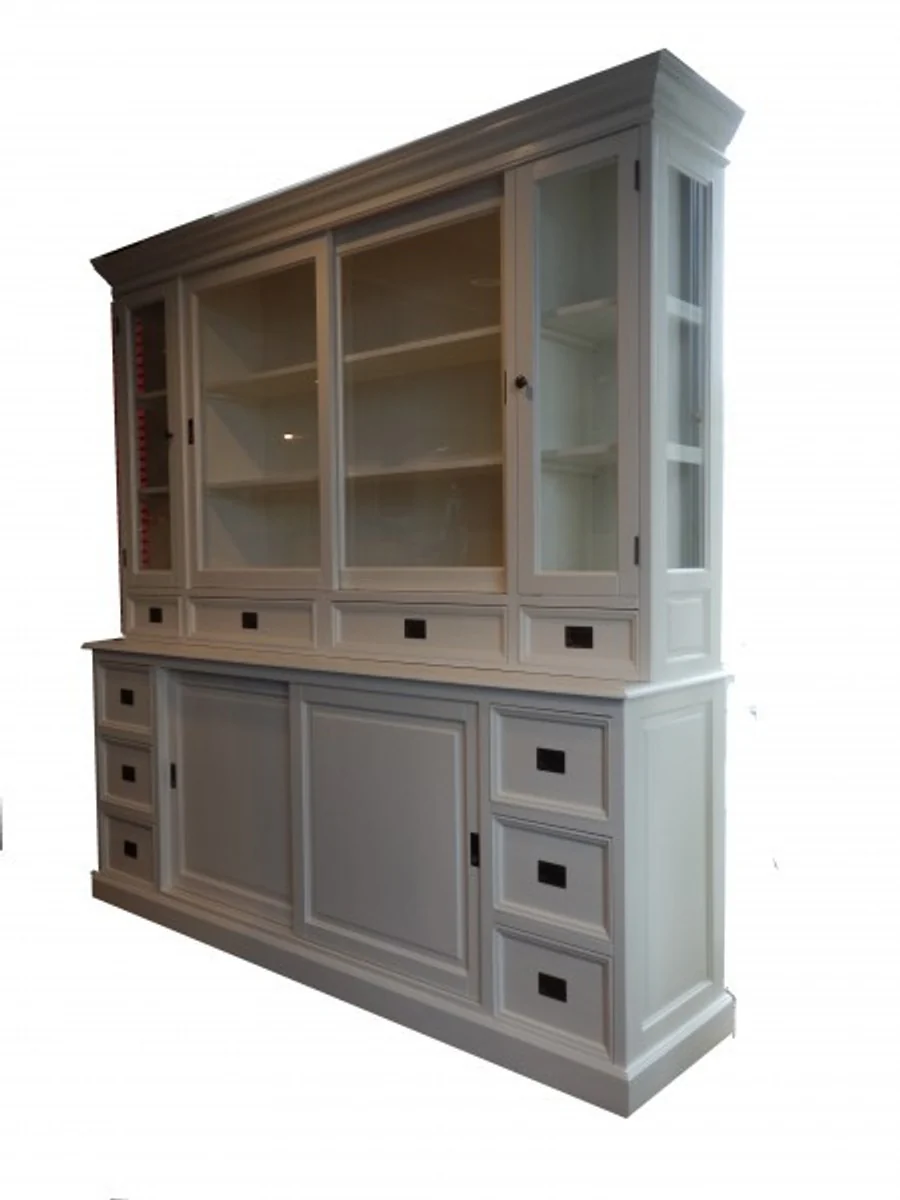 Big Shabby Chic cottage style wardrobe with 4 doors and 10 drawers of Casa Padrino - buffet cabinet - cabinet room