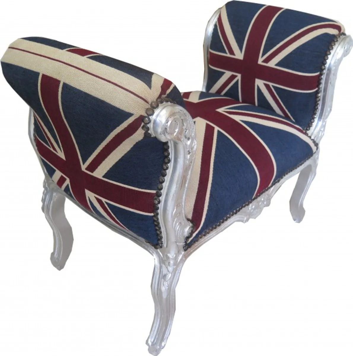 Heces Casa Padrino barroco de heces de gato de uni¨®n / Plata - Banco