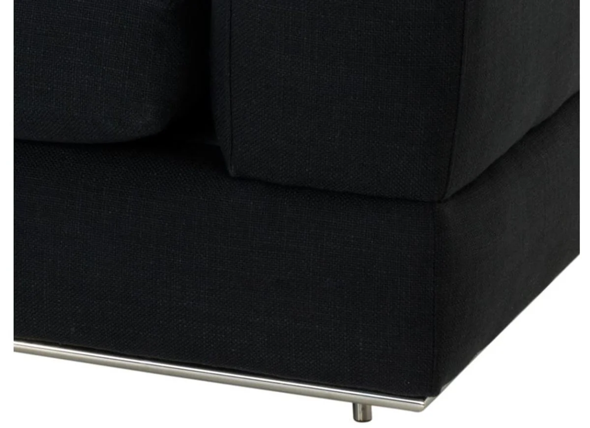 Sof¨¢ de dise?o Casa Padrino negro lado derecho 231 x 101 x 85 cm H. - muebles de sala de lujo