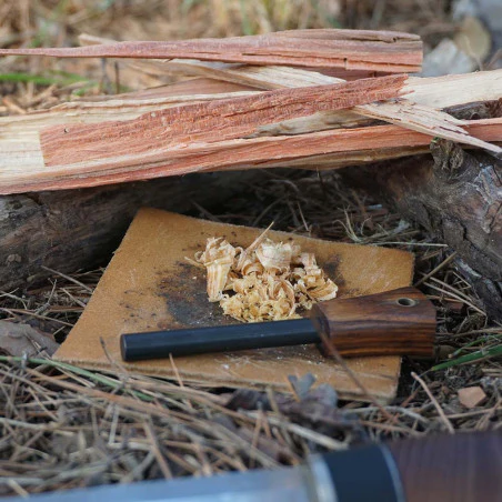 Royal Cuchillo Firesteel Desert Ironwood RC401 - Ferrocerio mango ébano