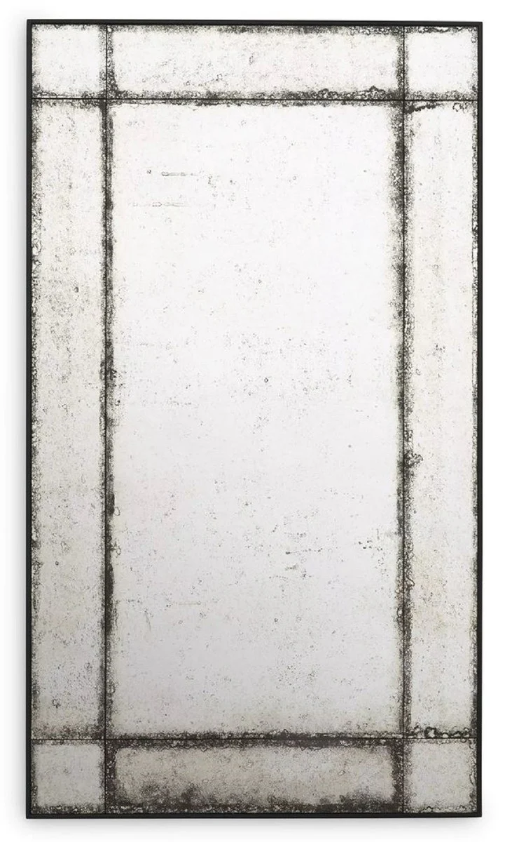 Casa Padrino espejo de pared de lujo 80 x 3 x A. 140 cm - Espejo rectangular con marco de caoba y cristal de espejo envejecido - Espejo de sal¨®n - Espejo de dormitorio - Espejo de armario