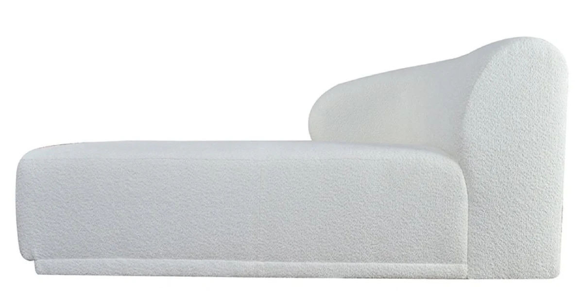 Casa Padrino chaise longue de lujo lado izquierdo blanco 166 cm - Mueble de sal¨®n modular