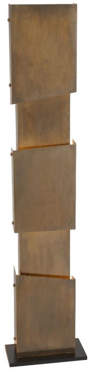 Casa Padrino lámpara de pie de diseño latón vintage / negro 40 x 20 x A. 178 cm - Lámpara de pie moderna - Lámpara de salón - Calidad de Lujo