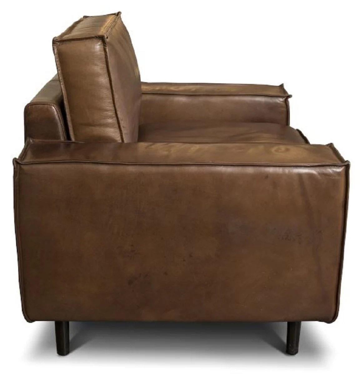 Casa Padrino conjunto de sala de estar de cuero genuina de lujo - Diferentes Colores - 2 Sof¨¢s y 2 Sillones - Muebles de cuero para sala de estar - Calidad de Lujo