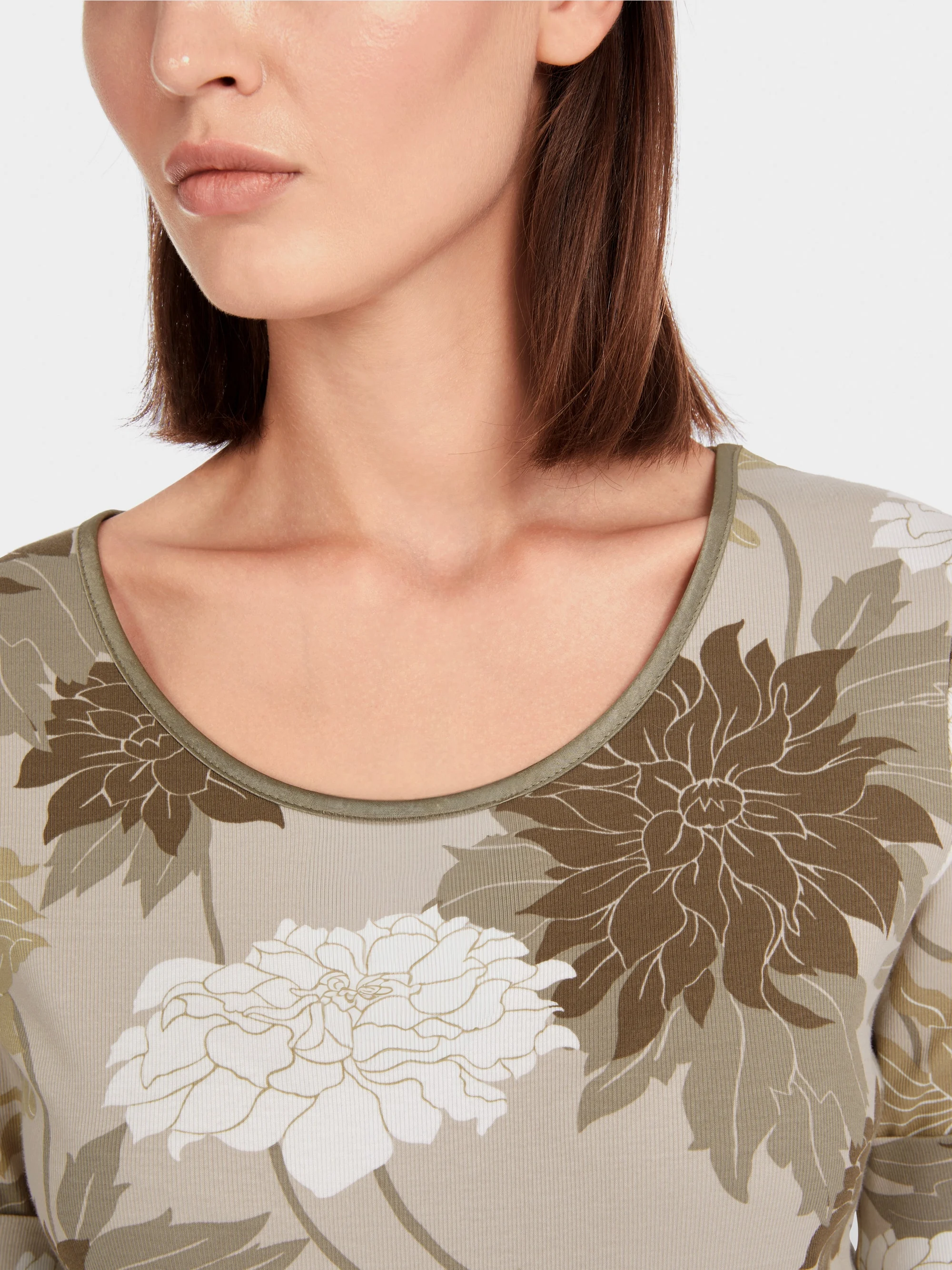 Marc-Cain Floral ribbed T-shirt