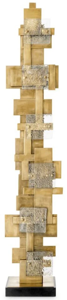 Casa Padrino l¨¢mpara de pie de lujo lat¨®n vintage / negro A. 166 cm - Luces de lujo