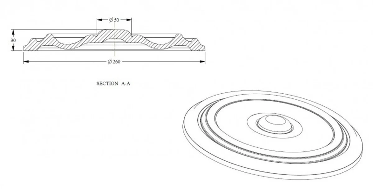 Casa Padrino stucco rosette 26 x 26 cm ceiling stucco ceiling rose stucco rosette