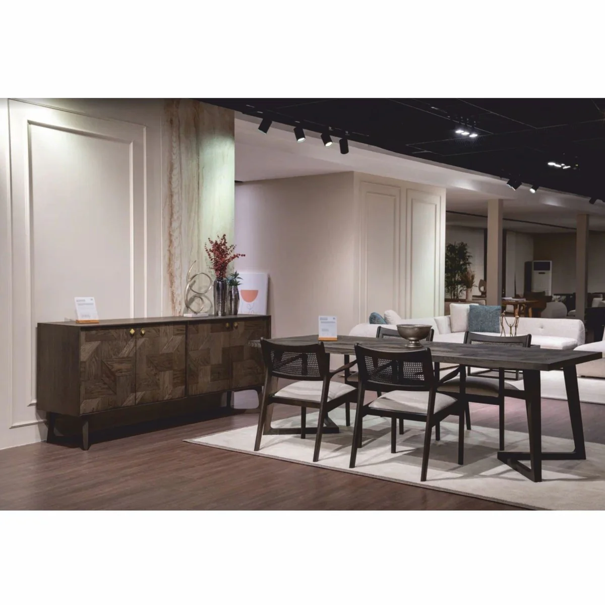 Casa Padrino mesa de comedor de lujo de madera maciza marr¨®n 198 cm - Muebles de comedor