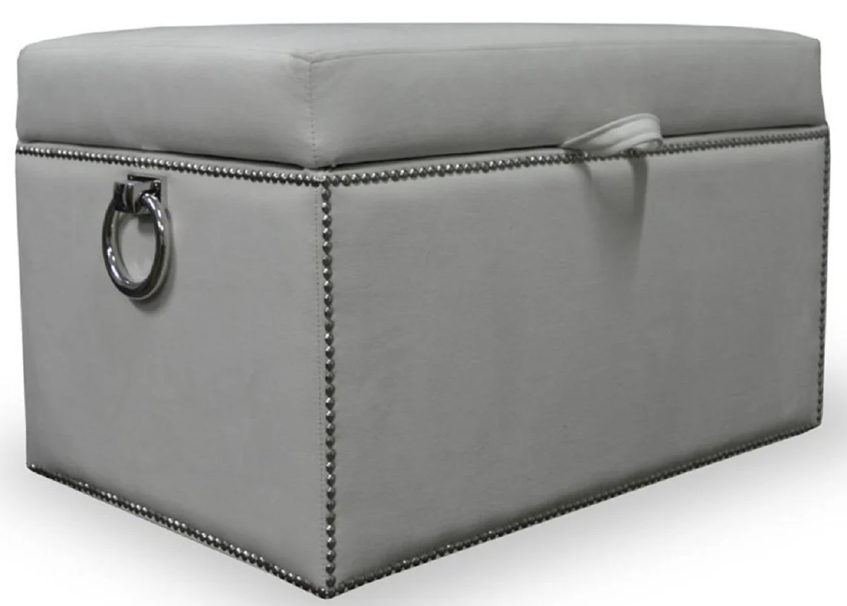 Casa Padrino Cofre de Lujo con Asiento y Asas Redondas 97 x 50 x H. 48 cm - Varios Colores - Banco Plegable Acolchado - Cofre Banco - Calidad de Lujo