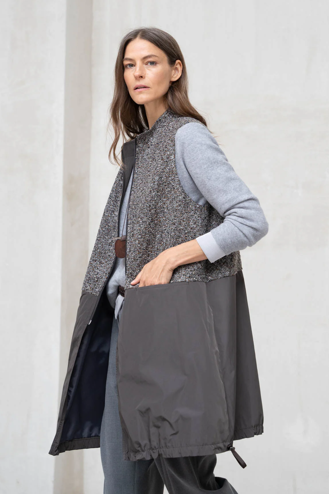 Rivera-spain Chaleco Mantova combinado gris