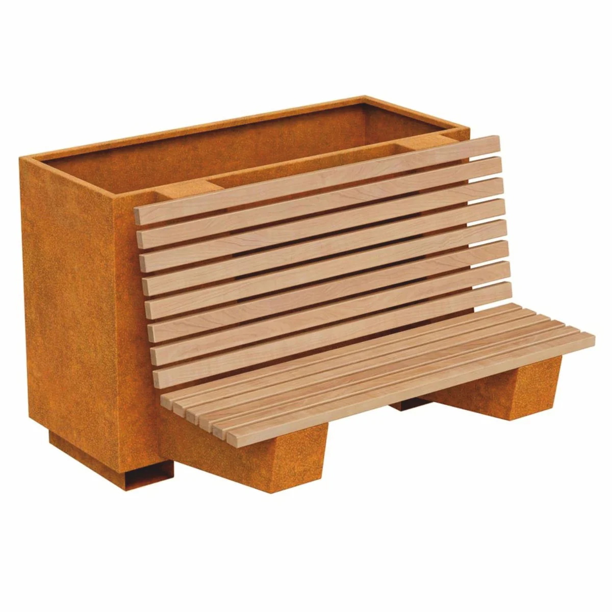 Casa Padrino banco de parque - Banco de ciudad con macetero 150 cm - Muebles de parque y exterior