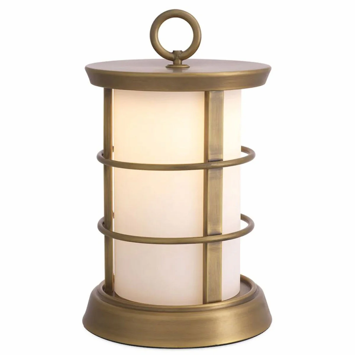 Casa Padrino l¨¢mpara de mesa LED de lujo para exterior lat¨®n antiguo / blanco ? 17,5 x A. 31 cm