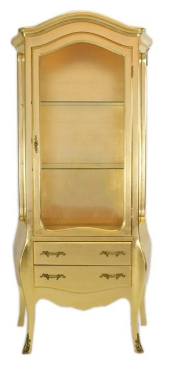 Barock Vitrine Gold - Vitrinenschrank - Wohnzimmerschrank
