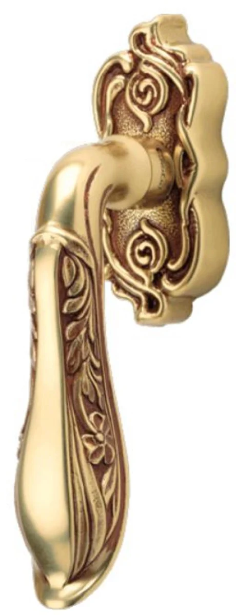 Jugendstil Fensterklinken Set Französisches Gold 3,6 x 16,2 cm - Elegante Messing Fenstergriffe - Barock & Jugendstil Deko Accessoires