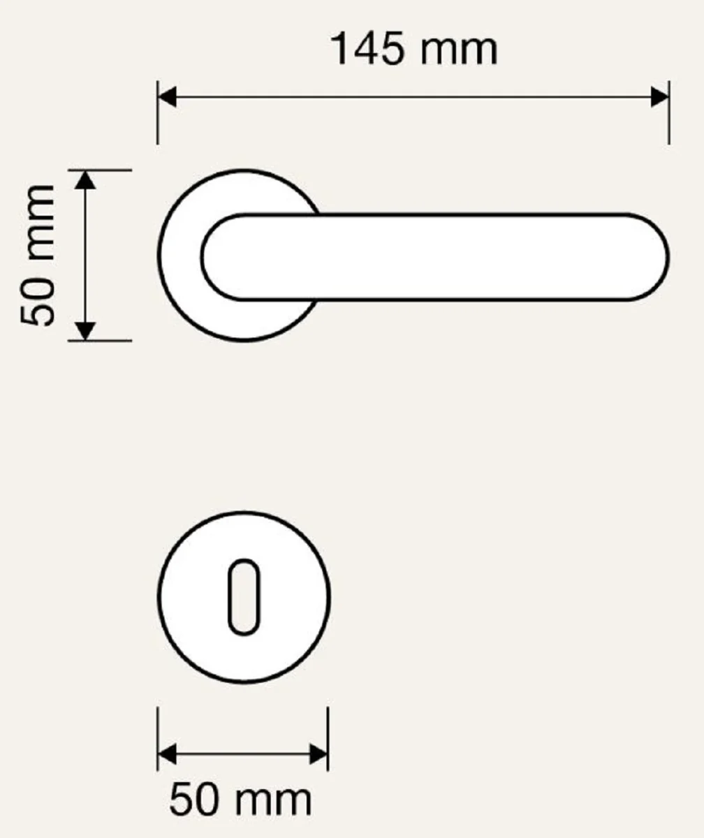 Luxus Türgriff Set Silber 14,5 x H. 5 cm - Moderne Türklinken mit Swarovski Kristallglas - Luxus Qualität - Made in Italy