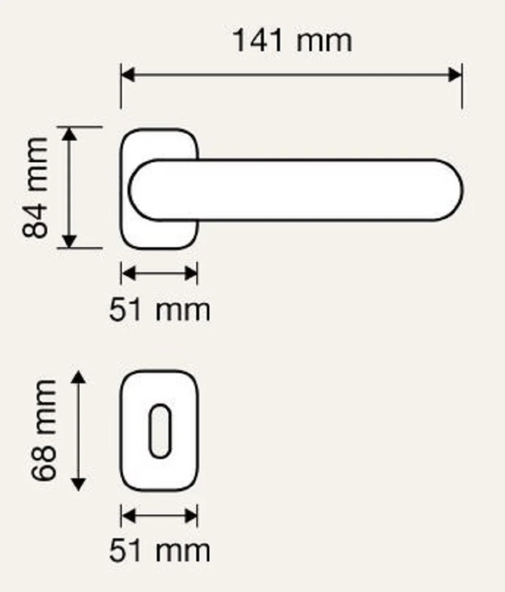 Barock Türklinken Set Messing Patiniert 14,1 x H. 8,4 cm - Barock Türgriffe