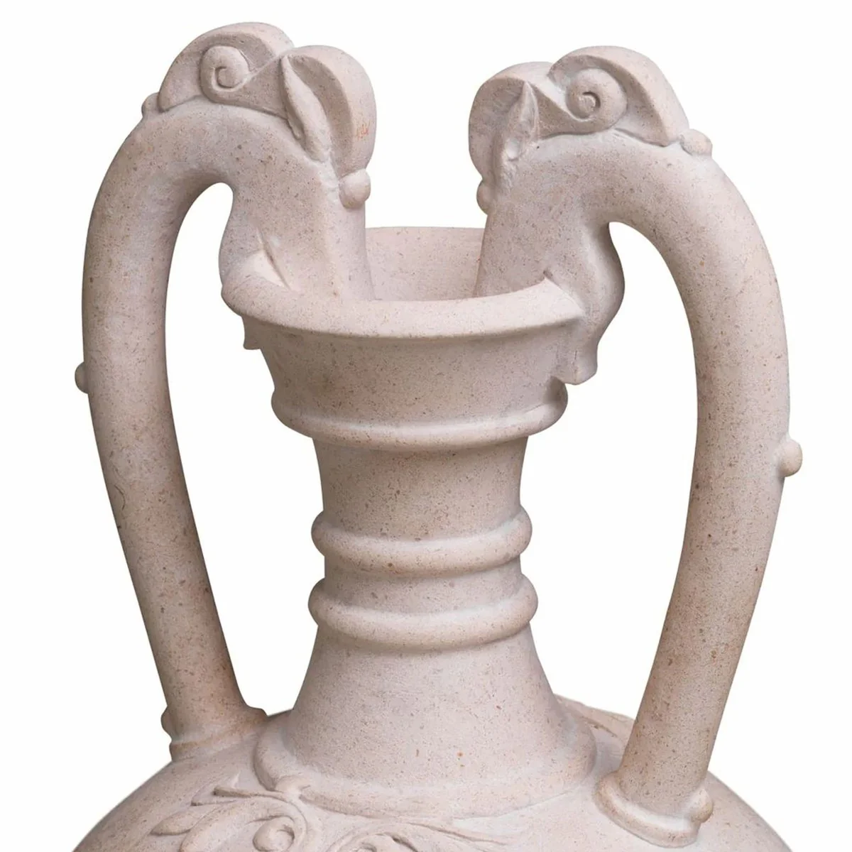 Luxus Barock Deko Amphore Sandfarben H. 53 cm - Wohnzimmer Deko