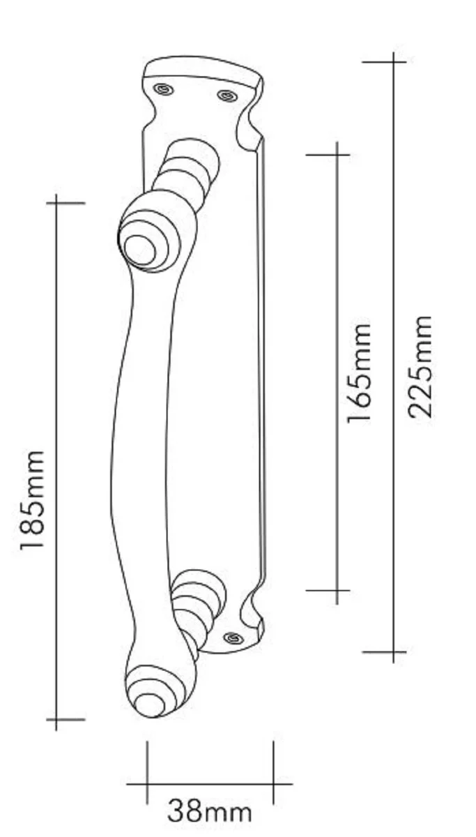 Luxus Barock Türgriff Set Gold 3,8 x H. 22,5 cm - Edle Türgriffe mit mit 24 Karat Vergoldung - Prunkvolle Wohnaccessoires im Barockstil