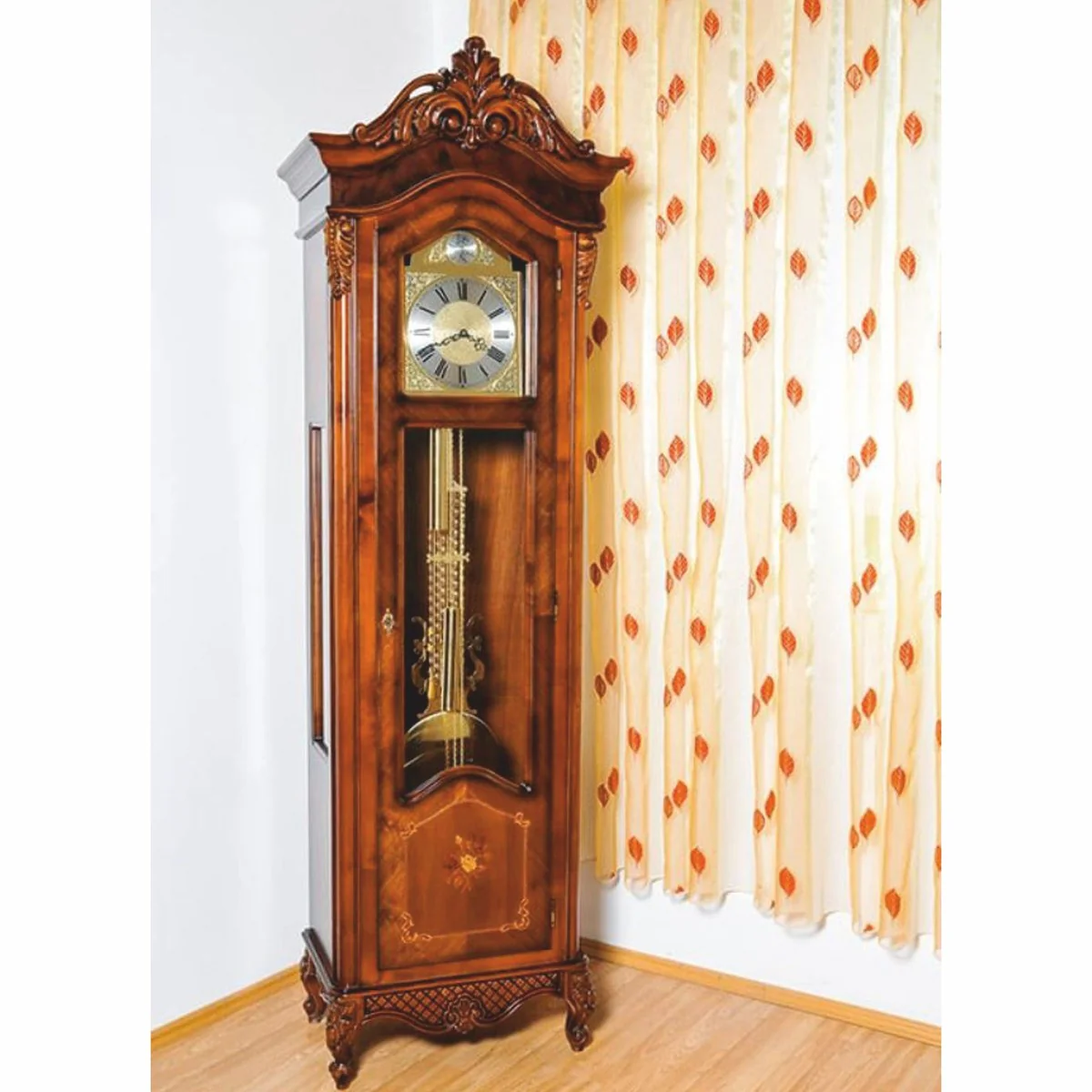 Luxus Barock Standuhr Braun H. 230 cm - Prunkvolle Barock Möbel