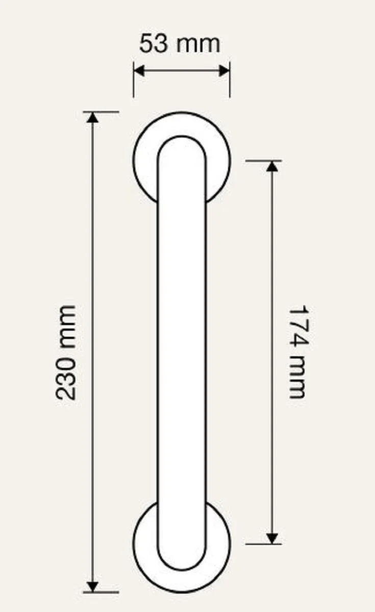 Jugendstil Türgriff Set Französisches Gold 5,3 x 23 cm - Luxus Qualität