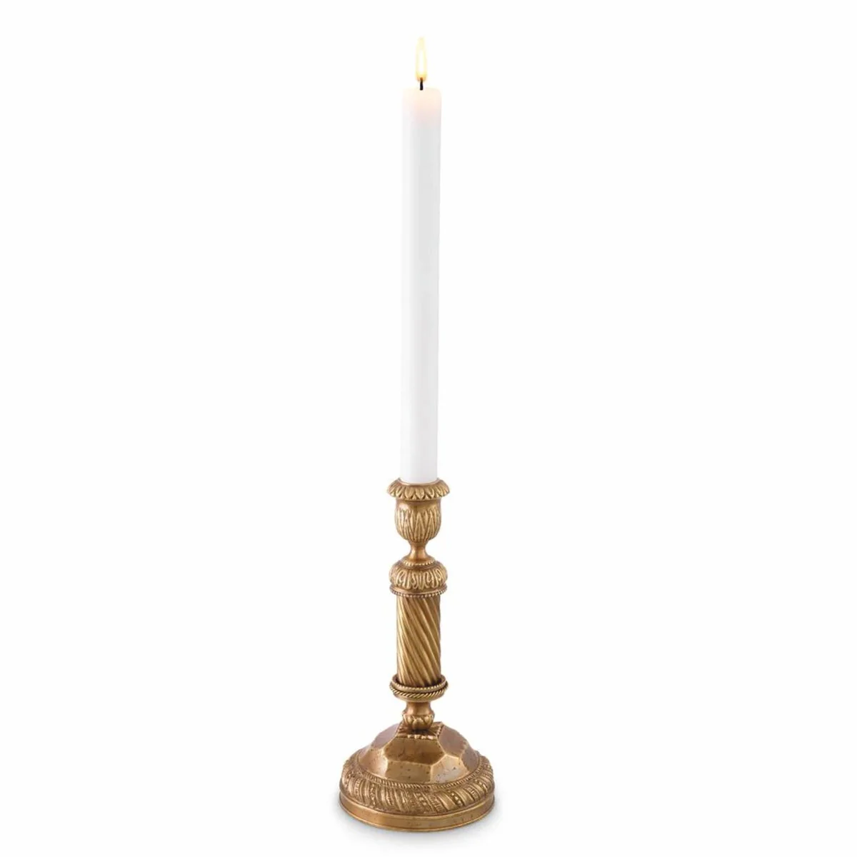 Luxus Barock Kerzenhalter Vintage Messing H. 25 cm - Barock Deko Accessoires