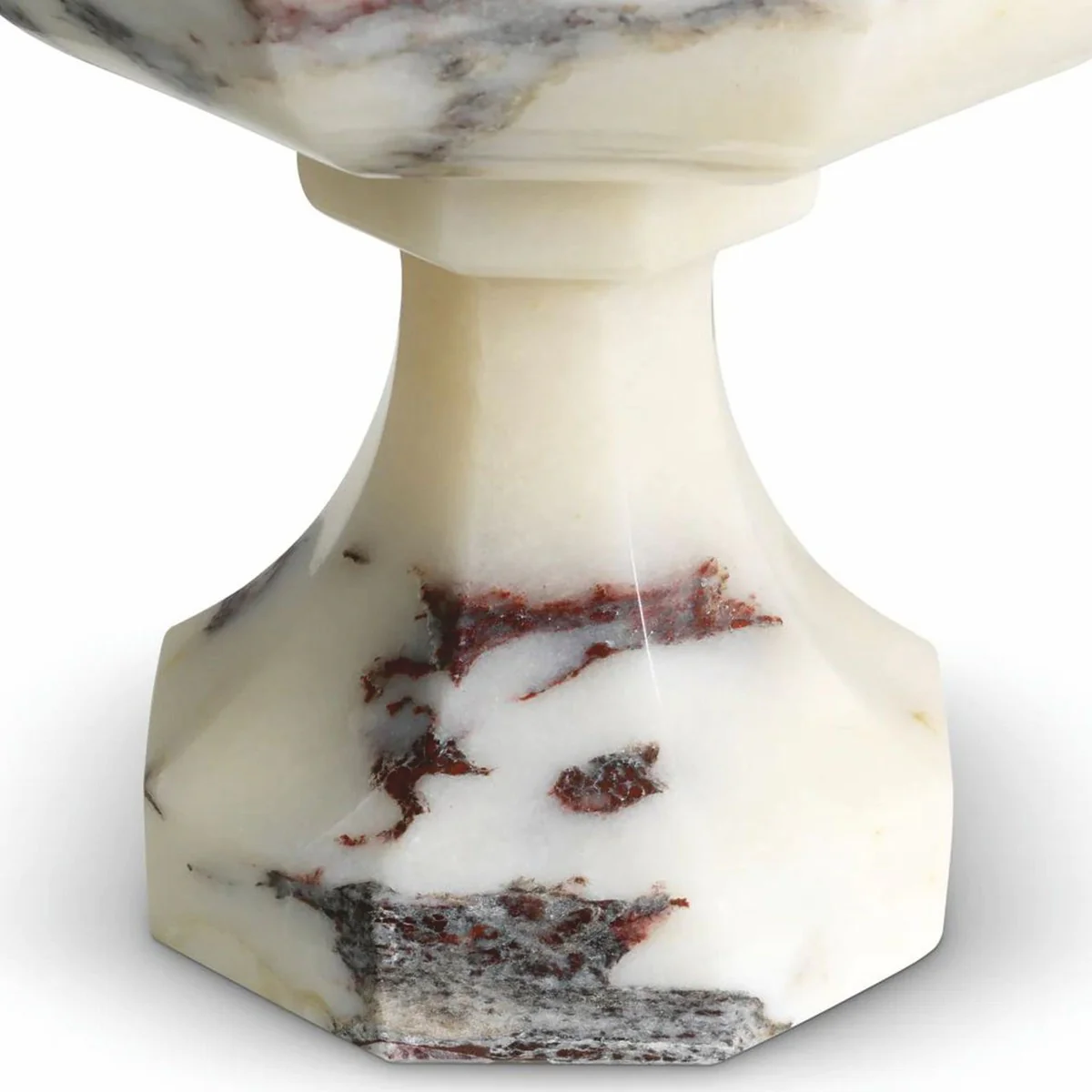 Luxus Barock Marmor Vase Weiß H. 35,5 cm - Barock Deko Accessoires