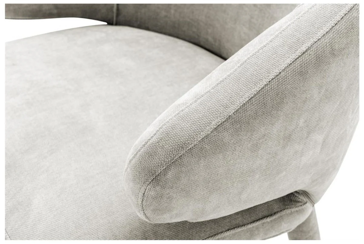 Designer Esszimmerstuhl Sandfarben 62 x 55 x H. 79 cm - Luxus Möbel