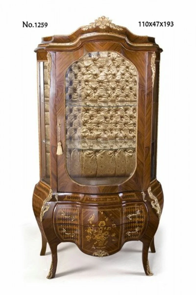 Barock Vitrine 110 x 47 x H. 193 cm - Barock Möbel