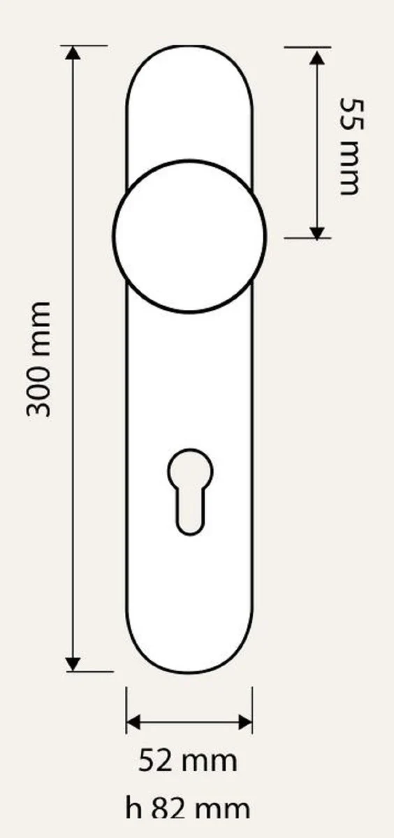 Barock Türknauf Set mit Swarovski Kristallglas H. 30 cm - Made in Italy