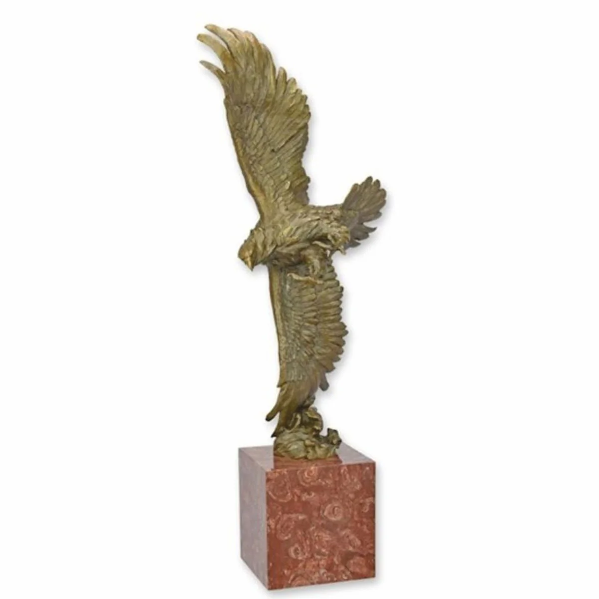 Luxus Bronze Deko Skulptur Adler H. 89,8 cm - Bronze Figur