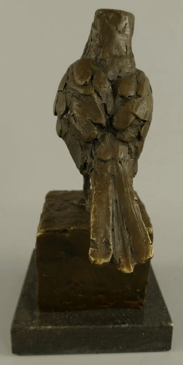 Dekofigur Vogel Bronze / Schwarz 10 x 13 x H. 20 cm - Bronze Figur - Deko Skulptur - Wohnzimmer Deko - Schreibtisch Deko