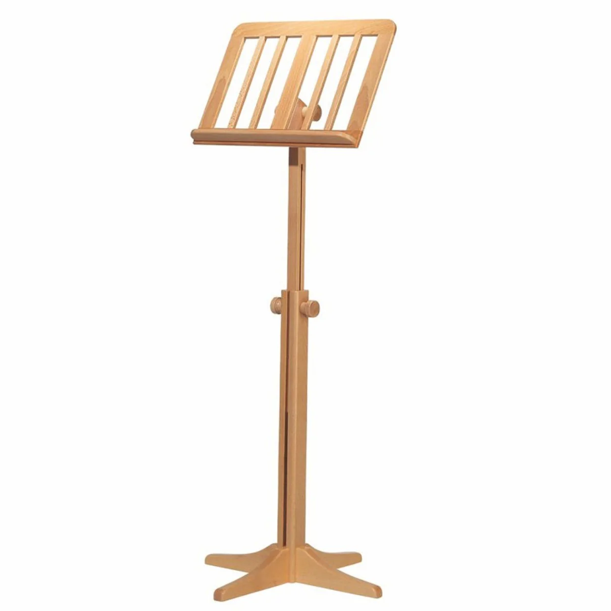 Luxus Massivholz Notenständer Naturfarben H. 71,5-125 cm - Made in Italy