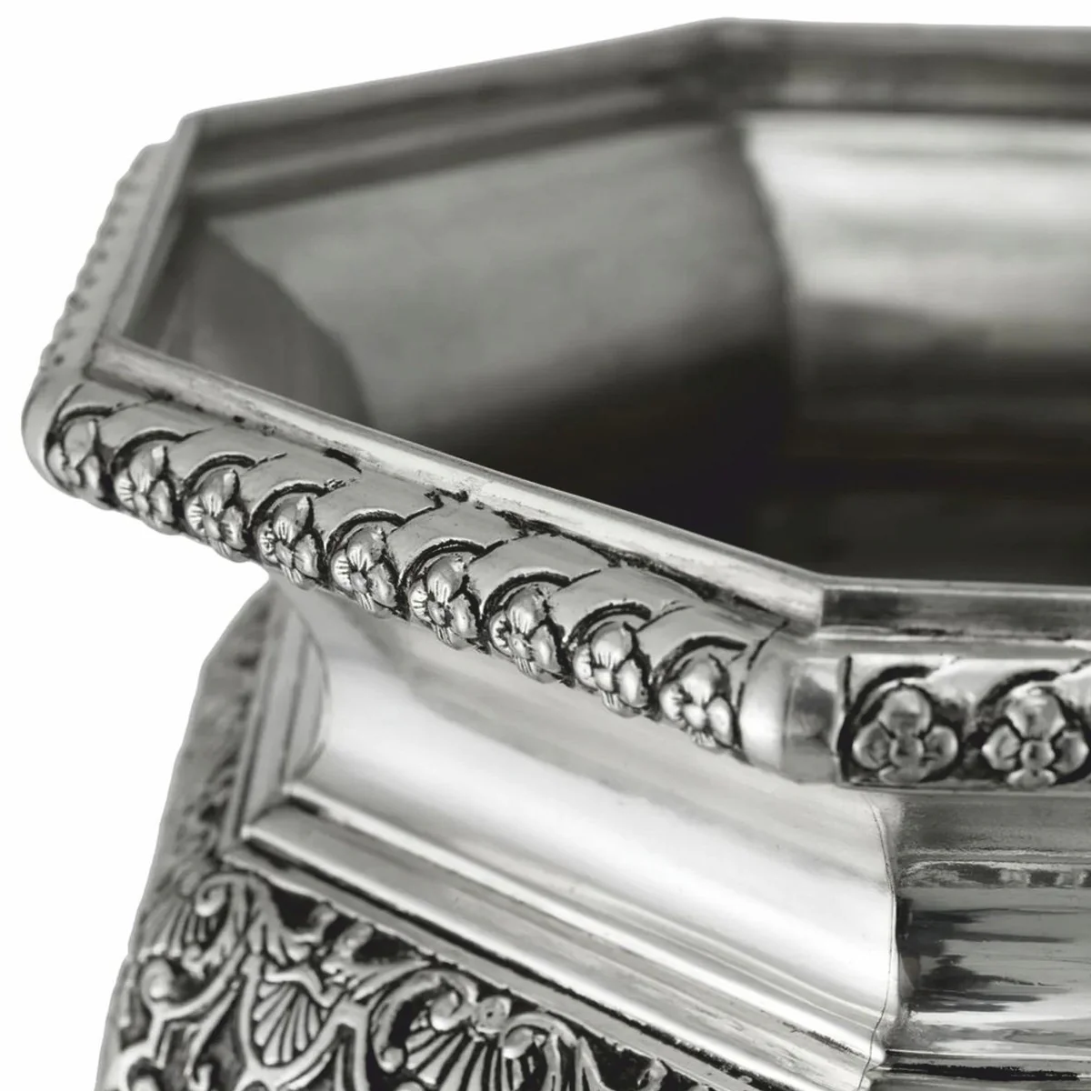 Luxus Barock Deko Weinkühler Antik Silber H. 30 cm - Hotel Deko