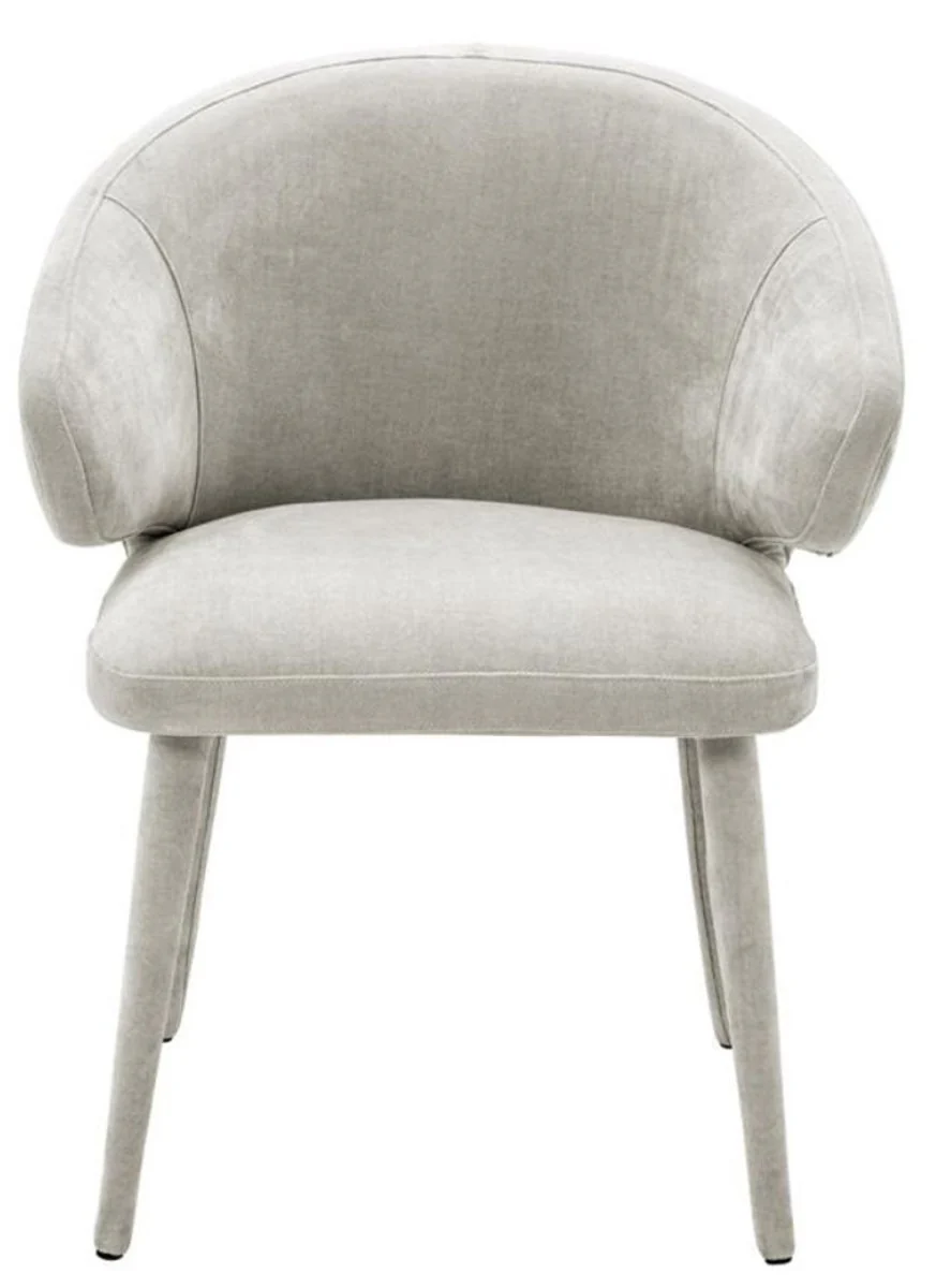 Designer Esszimmerstuhl Sandfarben 62 x 55 x H. 79 cm - Luxus Möbel