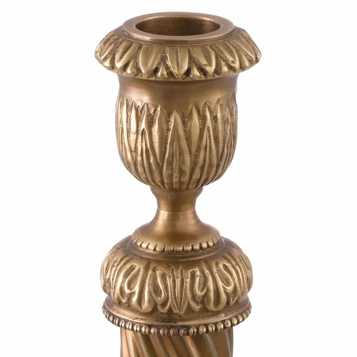 Luxus Barock Kerzenhalter Vintage Messing H. 25 cm - Barock Deko Accessoires