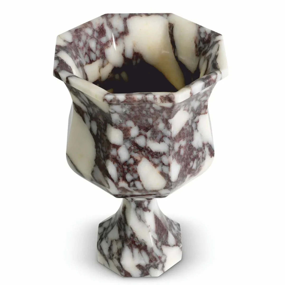 Luxus Barock Marmor Vase Weiß H. 35,5 cm - Barock Deko Accessoires