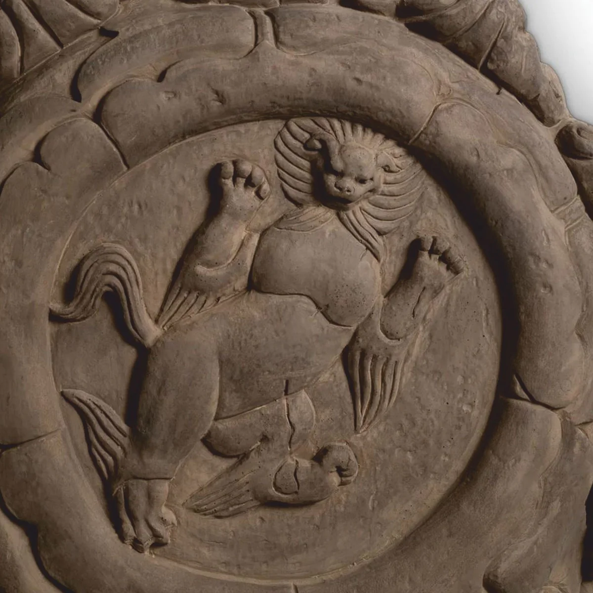 Luxus Barock Wandrelief Set Löwen Braun 55 cm - Barock Wanddeko