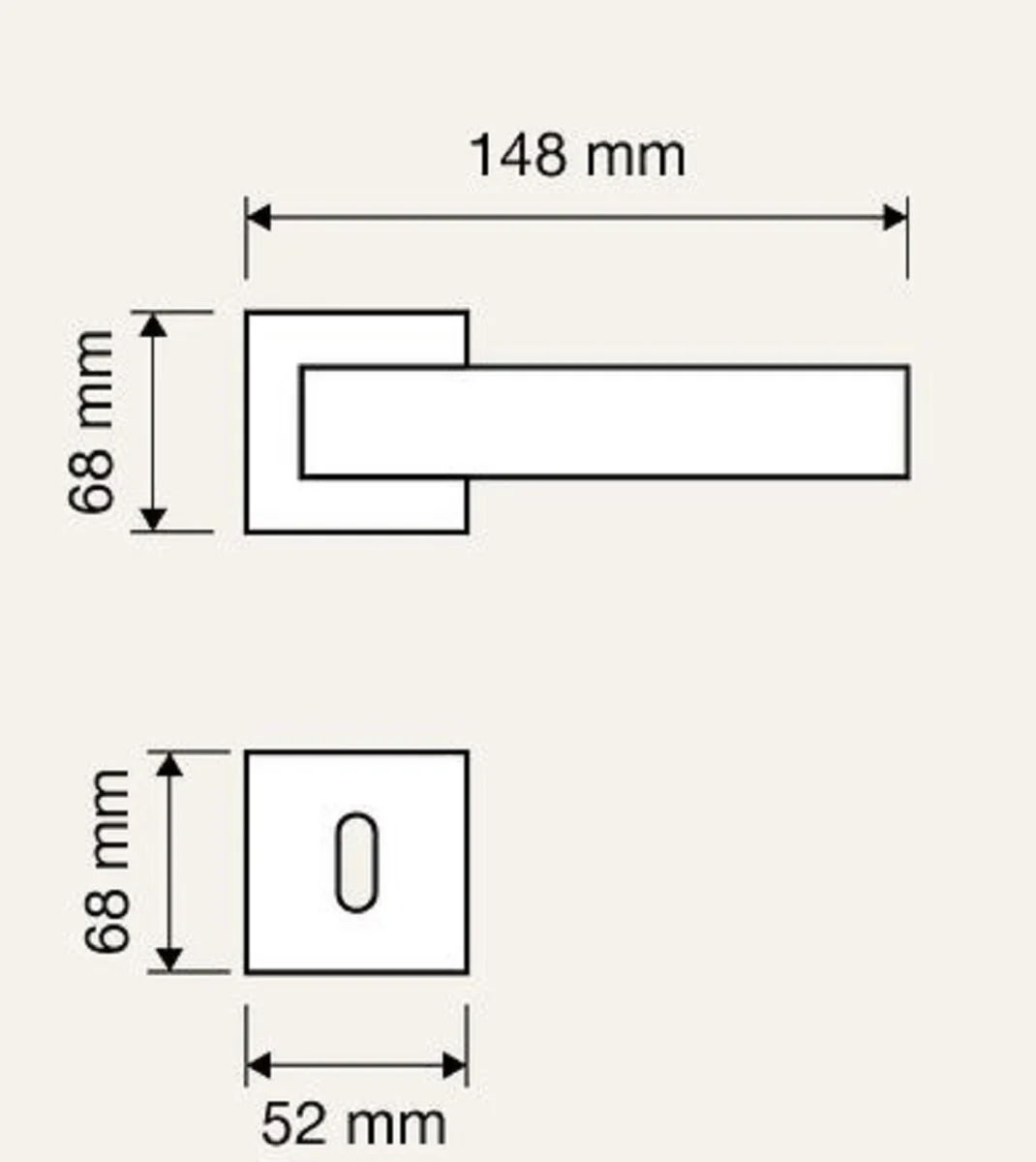 Jugendstil Türgriff Set Französisches Gold 14,8 x H. 6,8 cm - Barock & Jugendstil Türklinken