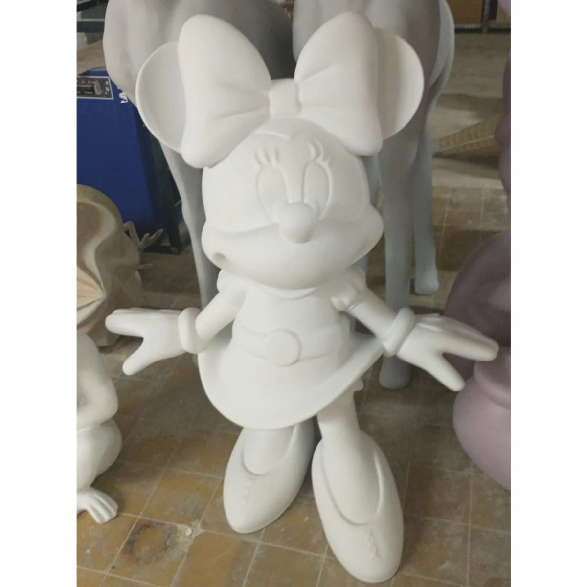 Deko Skulptur Weiß H. 110 cm - Große Cartoon Deko Figur