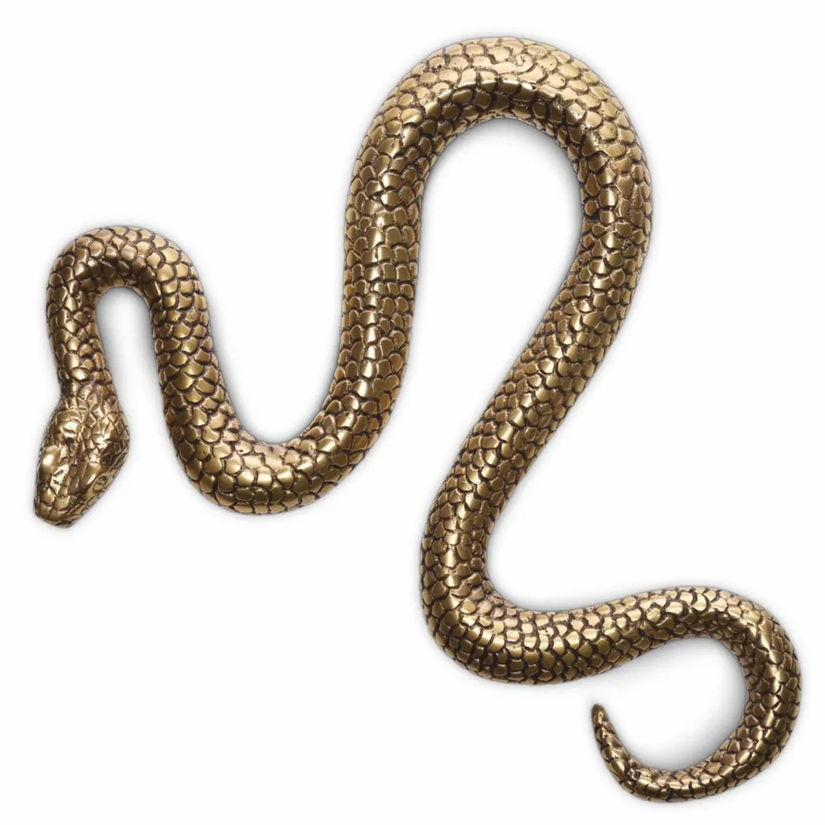 Luxus Deko Figur Schlange Vintage Messing 38 cm - Schreibtisch Deko